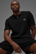 Sports Club Sweater Knit Polo - Black — photo 1