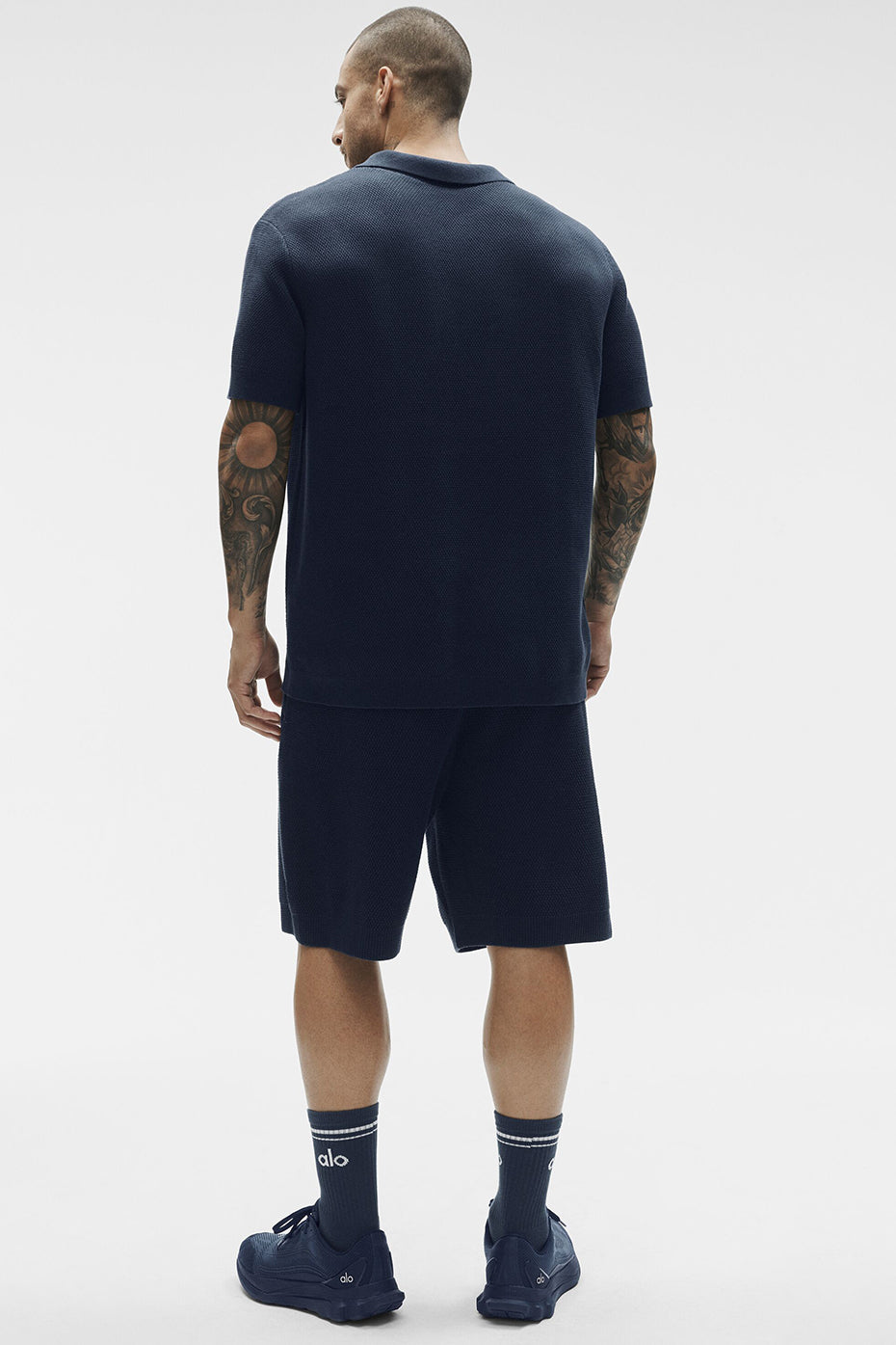 Sports Club Sweater Knit Polo - Navy — photo 5