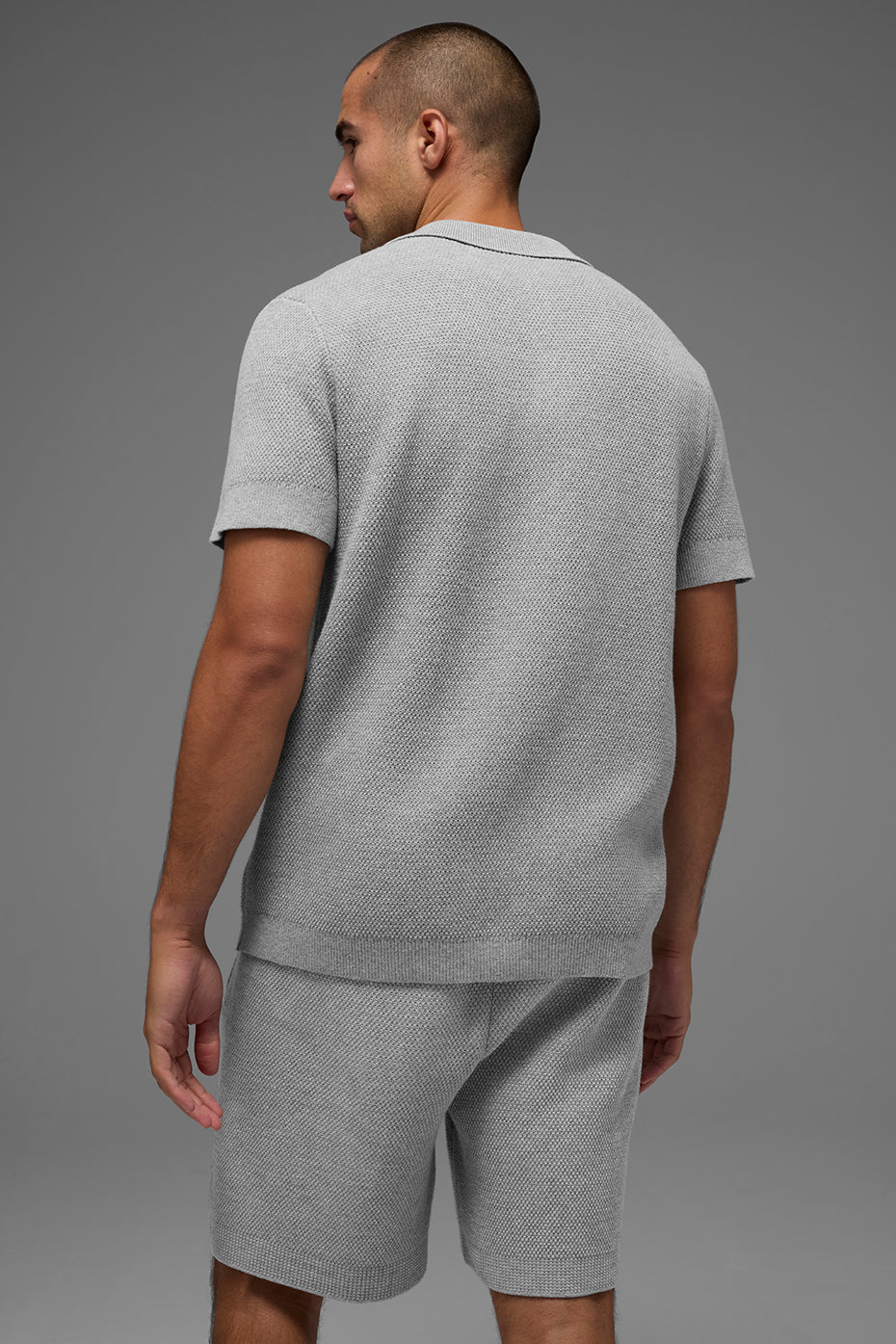 Sports Club Sweater Knit Polo - Athletic Heather Grey — photo 3