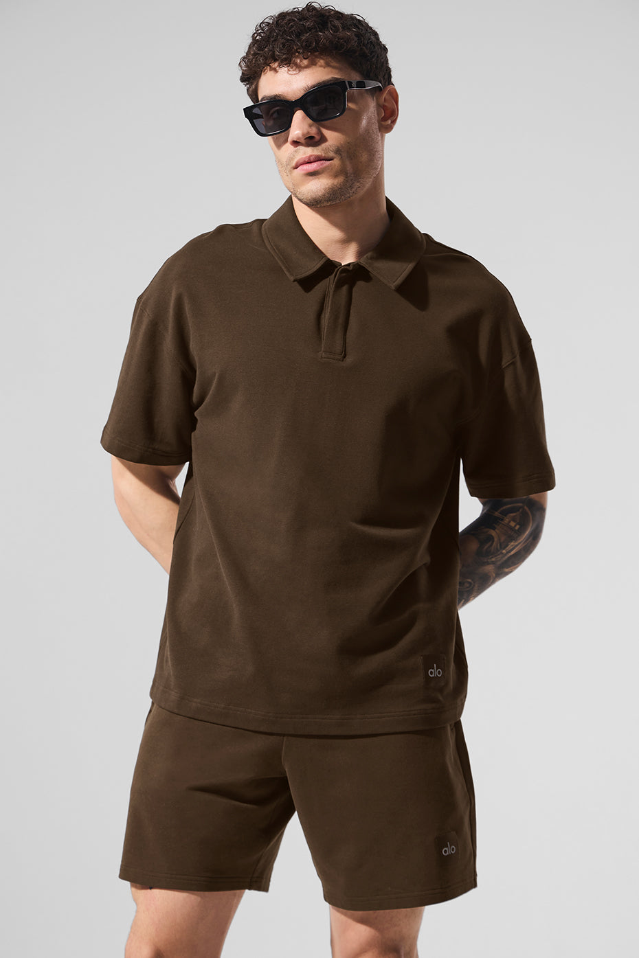 Double Take Short Sleeve Polo - Espresso — photo 4
