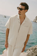 Linen Days Short Sleeve Button Up - Bone — photo 1