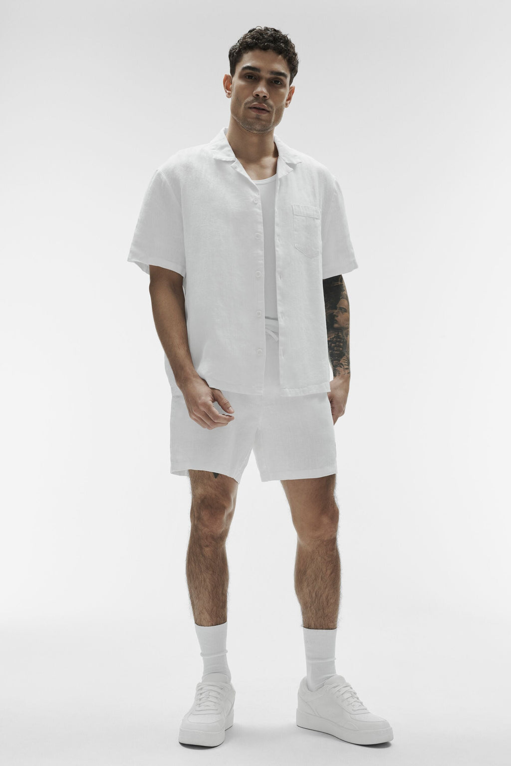 Linen Days Short Sleeve Button Up - White — photo 4
