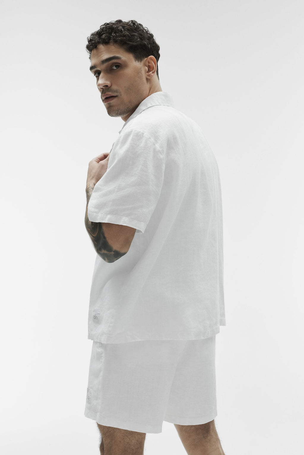 Linen Days Short Sleeve Button Up - White — photo 3