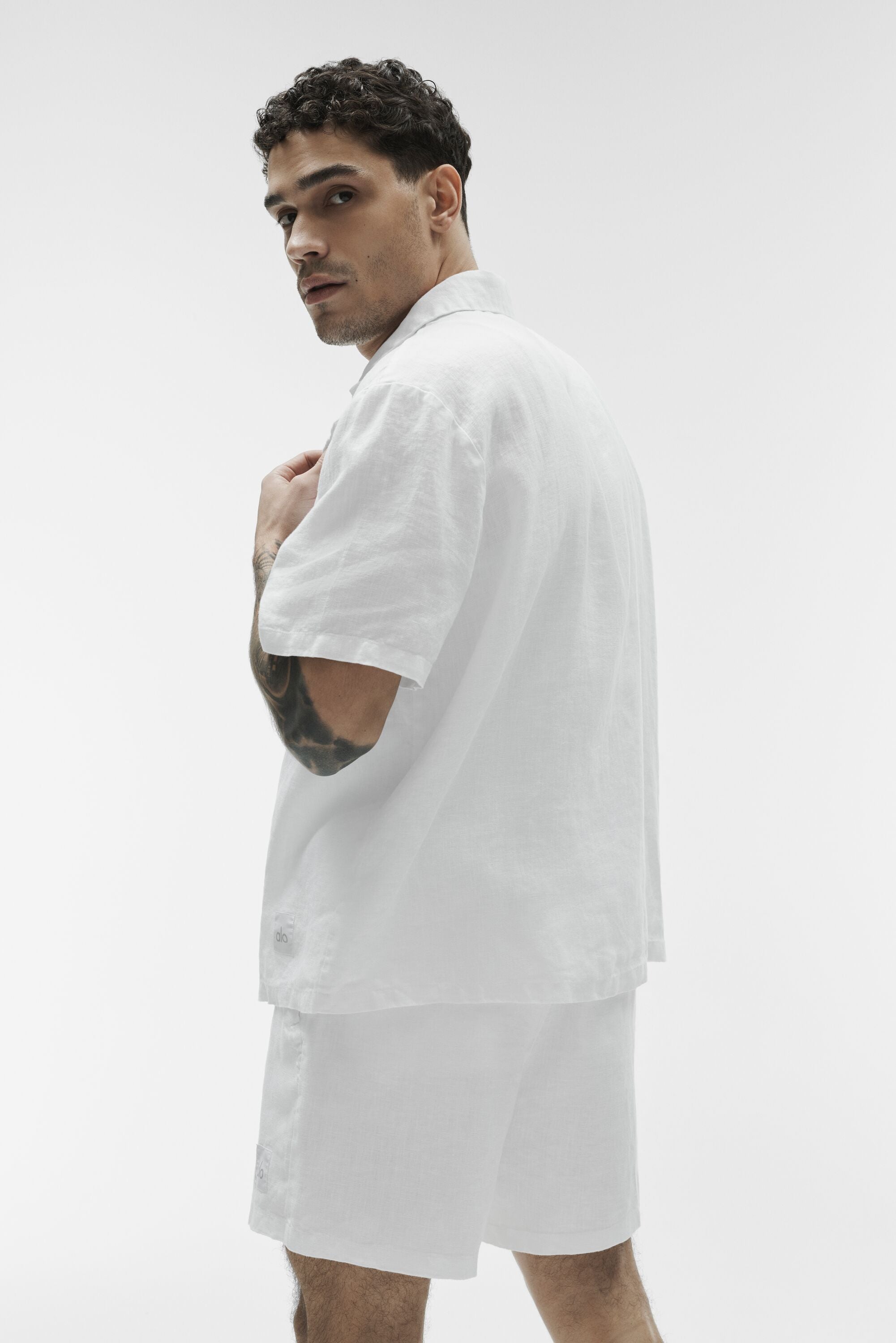 Linen Days Short Sleeve Button Up - White — photo 3
