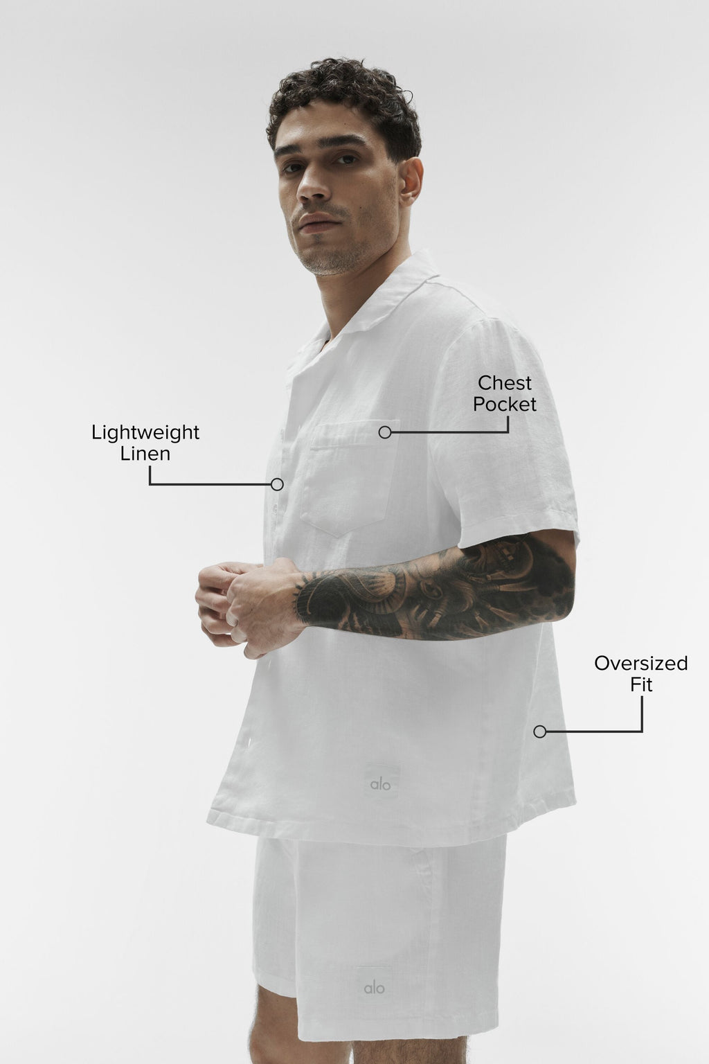 Linen Days Short Sleeve Button Up - White — photo 2