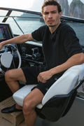 Coastline Knit Short Sleeve Polo - Black — photo 1