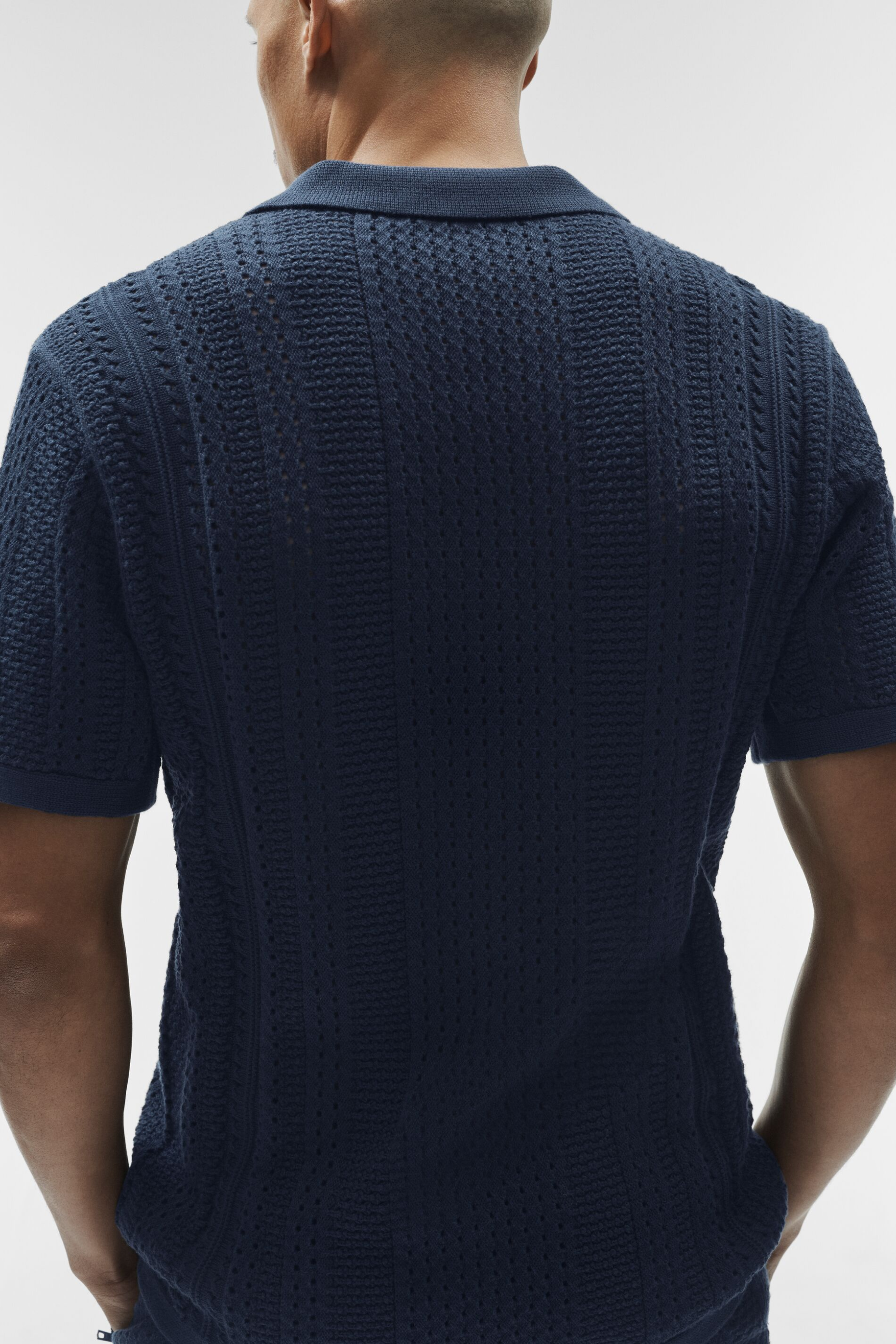 Coastline Knit Short Sleeve Polo - Navy — photo 5