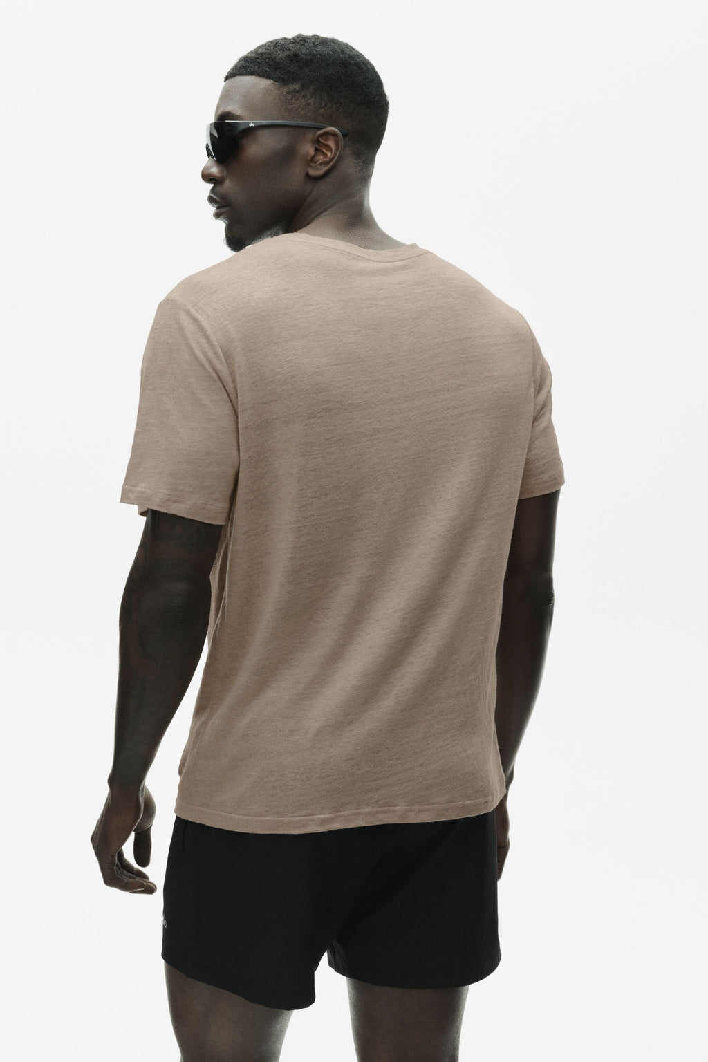 Linen Jersey Coastal Short Sleeve Tee - Gravel — photo 3