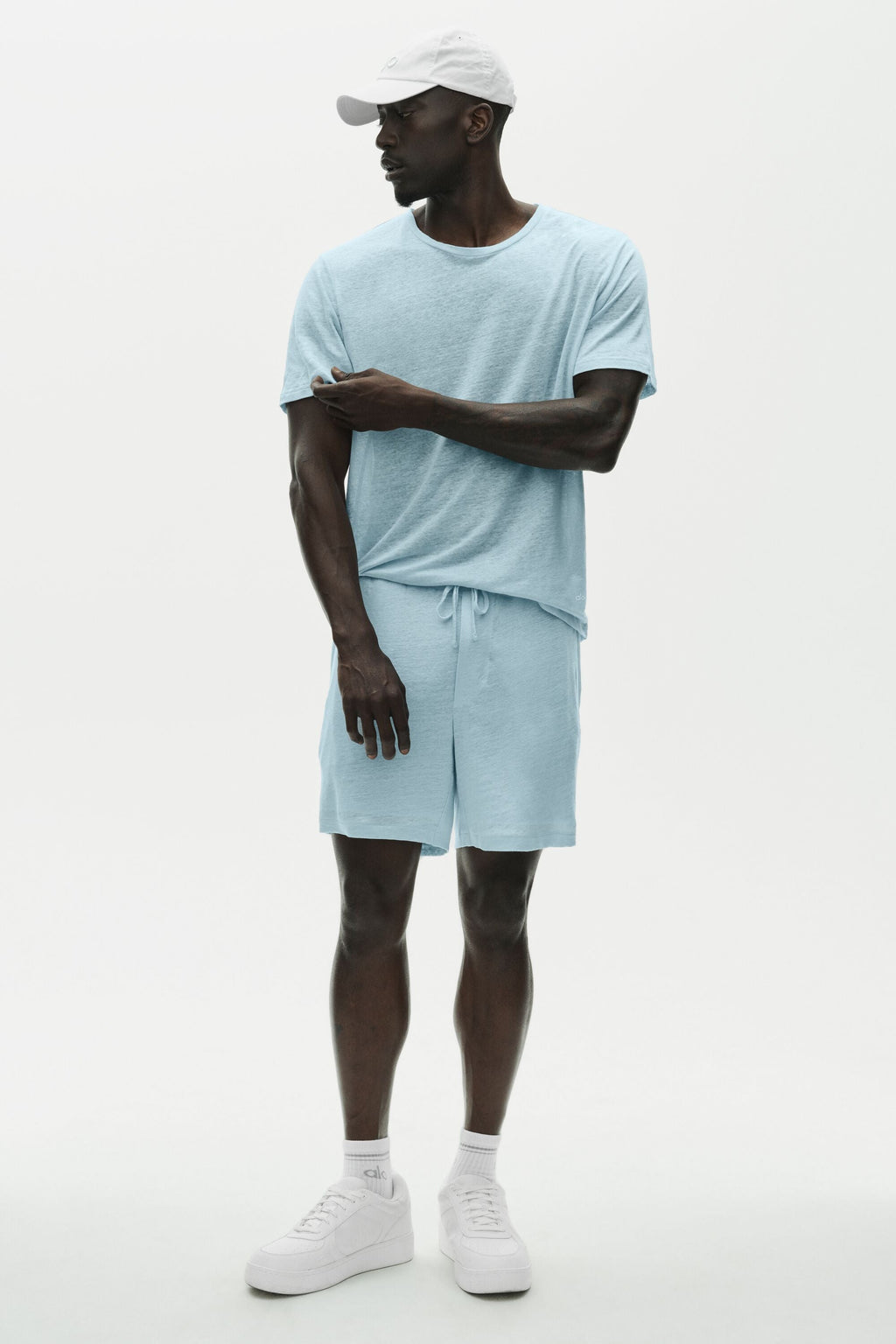 Linen Jersey Coastal Short Sleeve Tee - Seaside Blue — photo 5