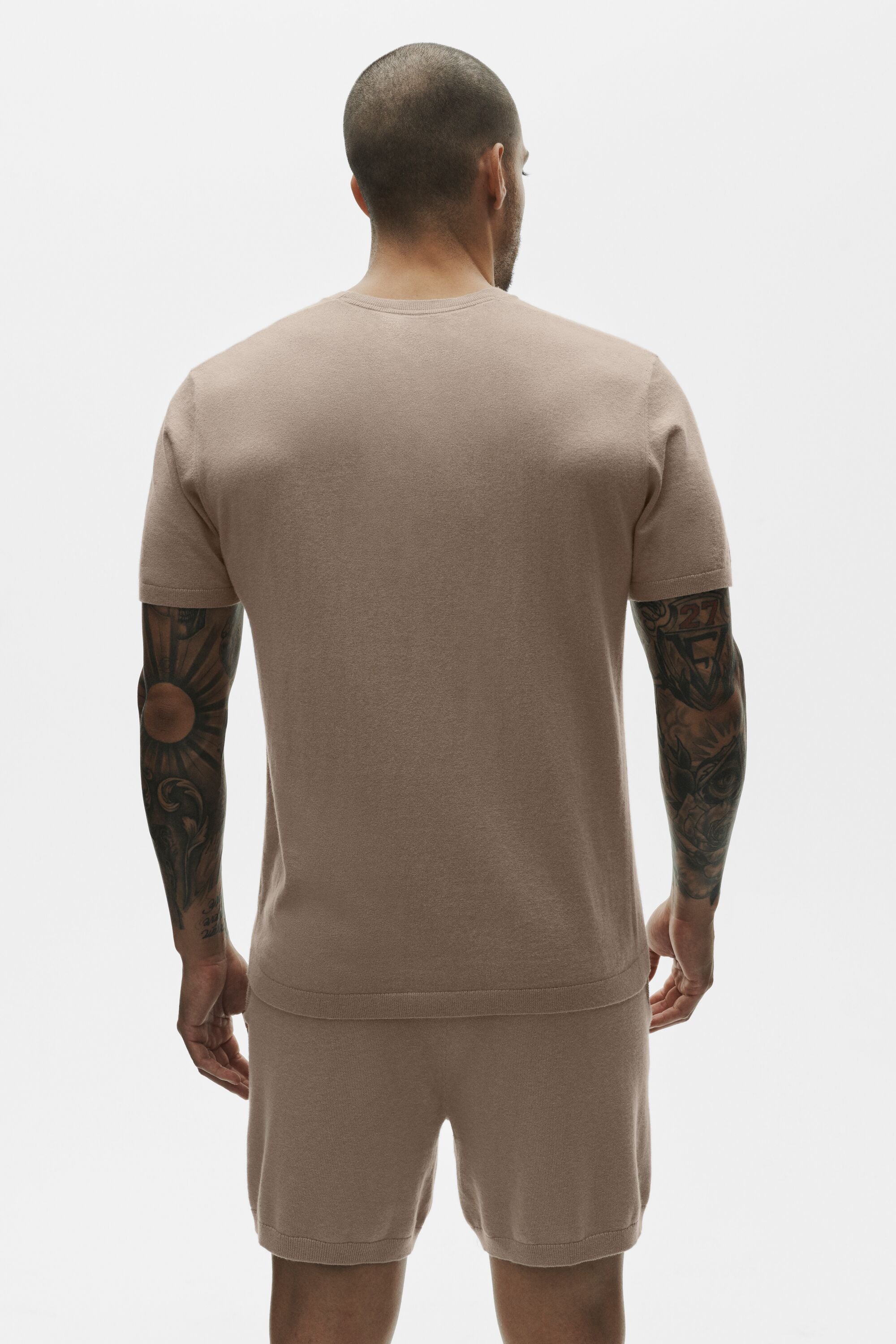 Cotton Cashmere Ever Soft Short Sleeve Crew - Gravel — photo 4