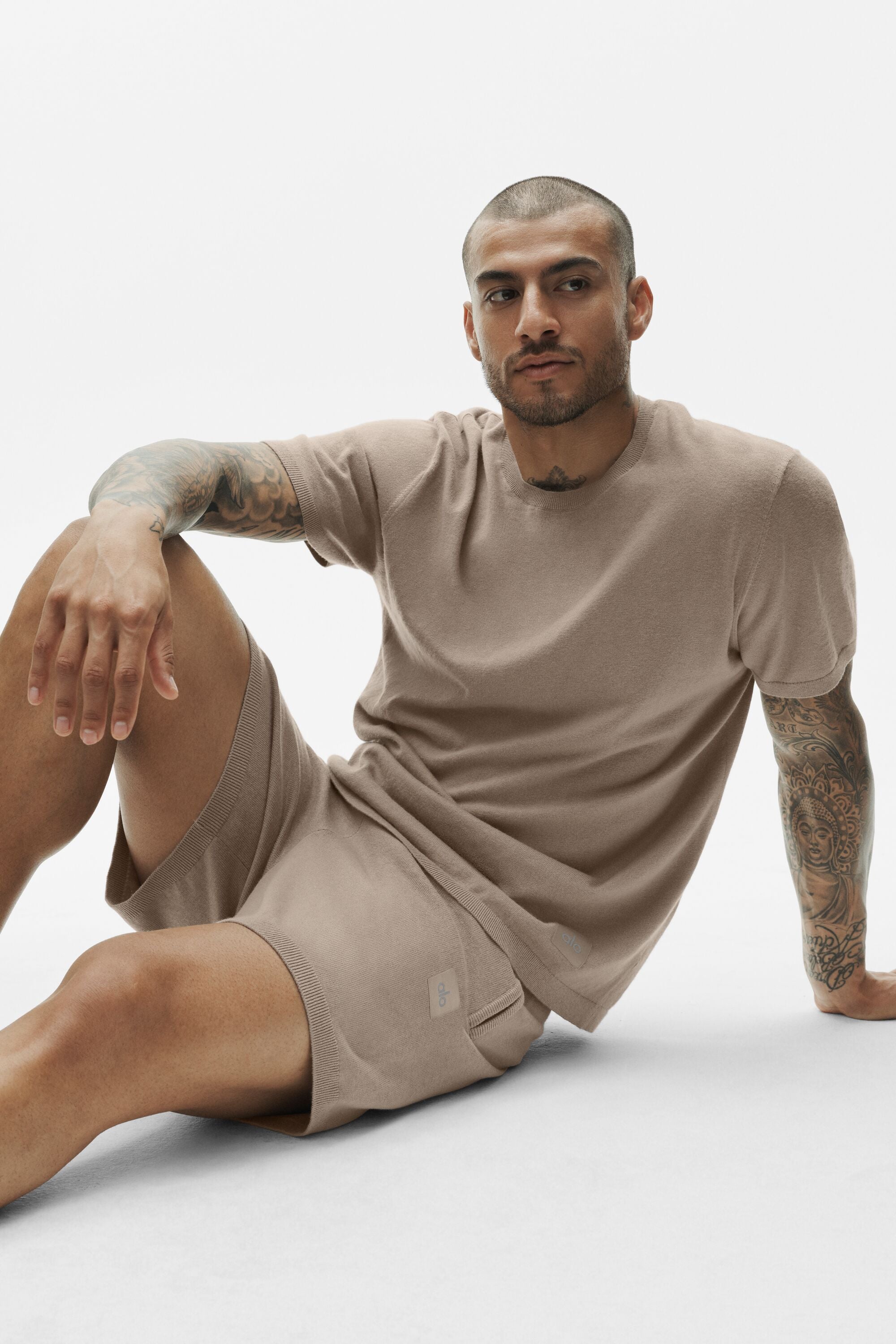 Cotton Cashmere Ever Soft Short Sleeve Crew - Gravel — photo 5