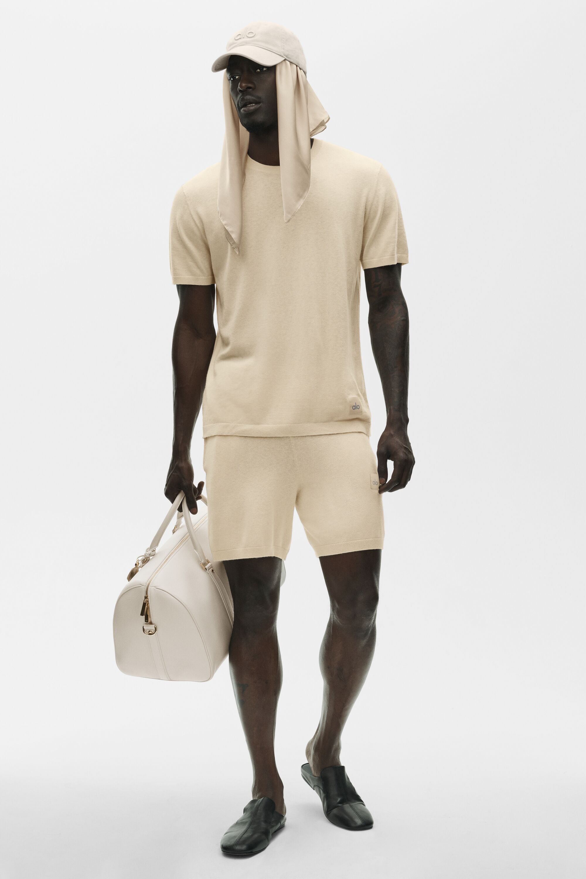 Cotton Cashmere Ever Soft Short Sleeve Crew - Sandy Beige — photo 5