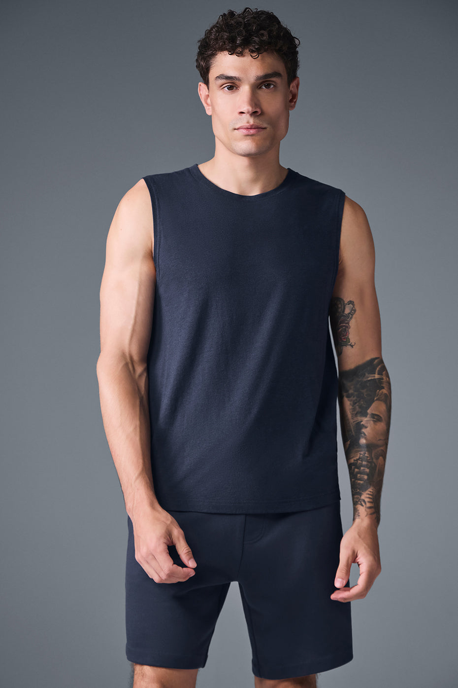 The Triumph Muscle Tank - Navy — photo 1