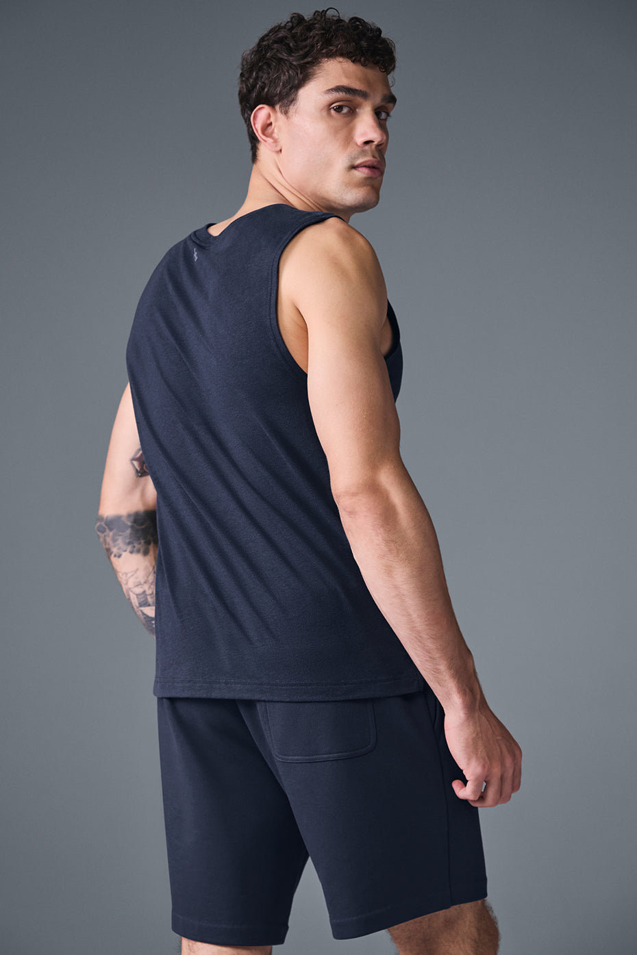 The Triumph Muscle Tank - Navy — photo 2