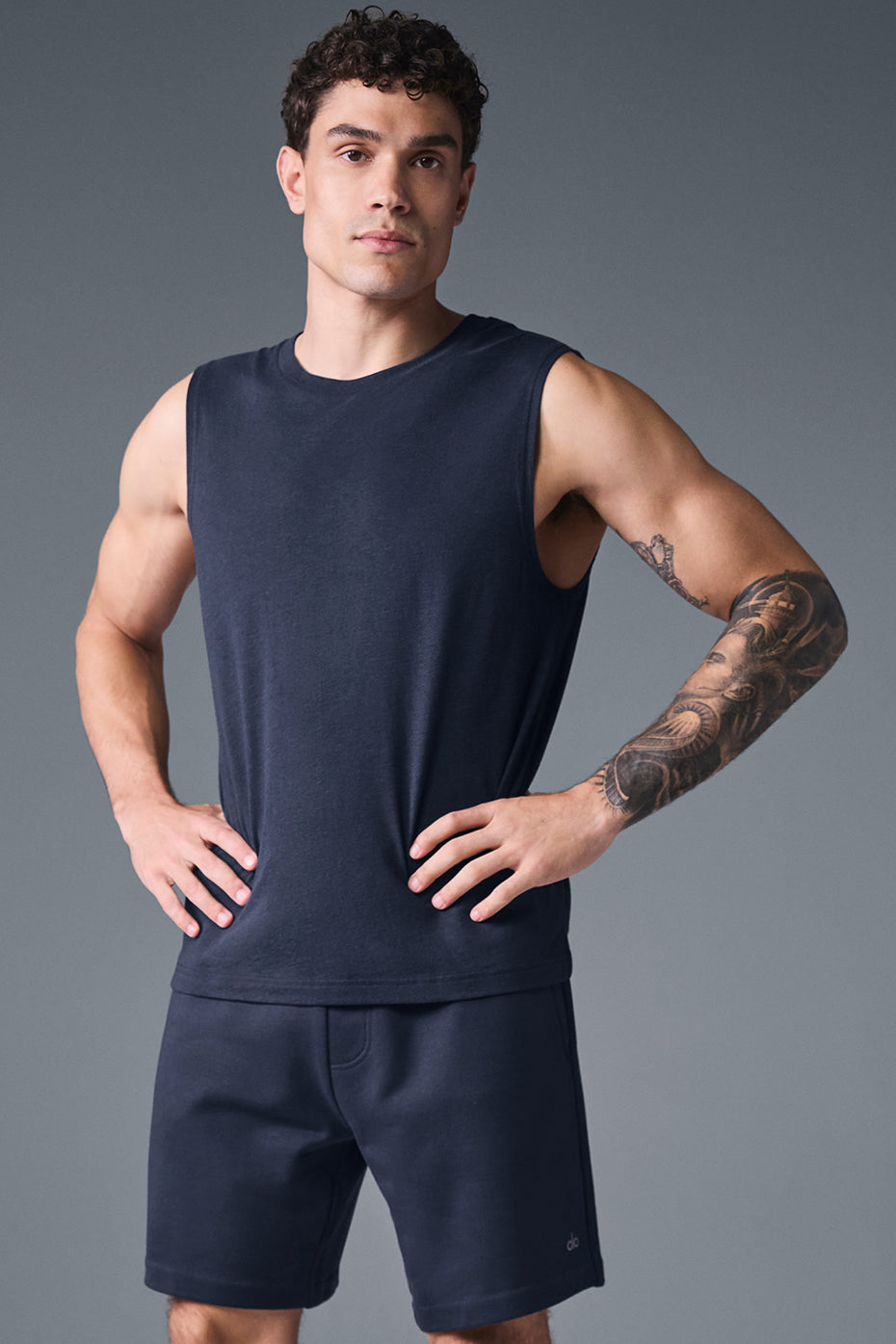 The Triumph Muscle Tank - Navy — photo 4