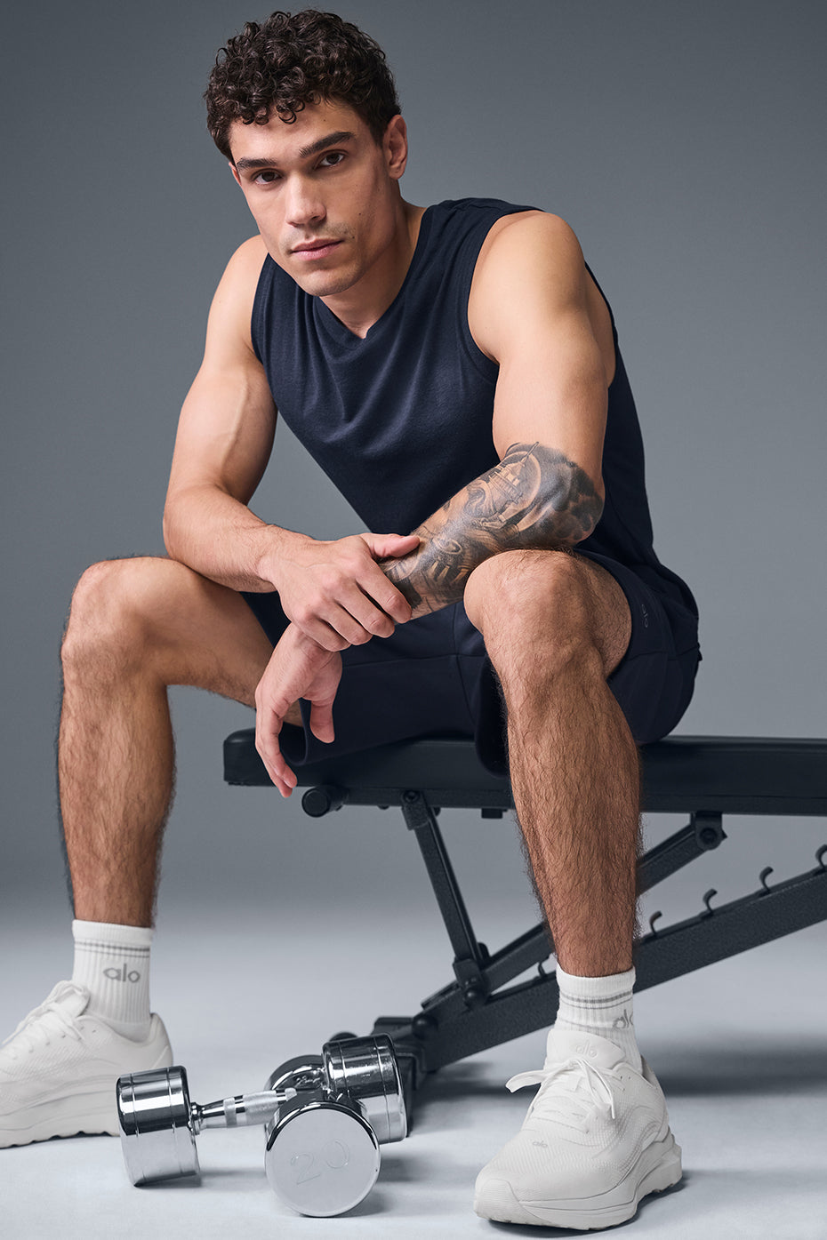 The Triumph Muscle Tank - Navy — photo 5