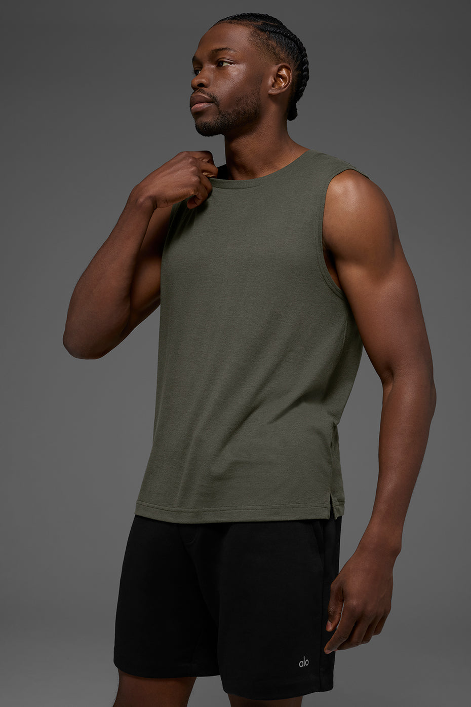 The Triumph Muscle Tank - Stealth Green — photo 1