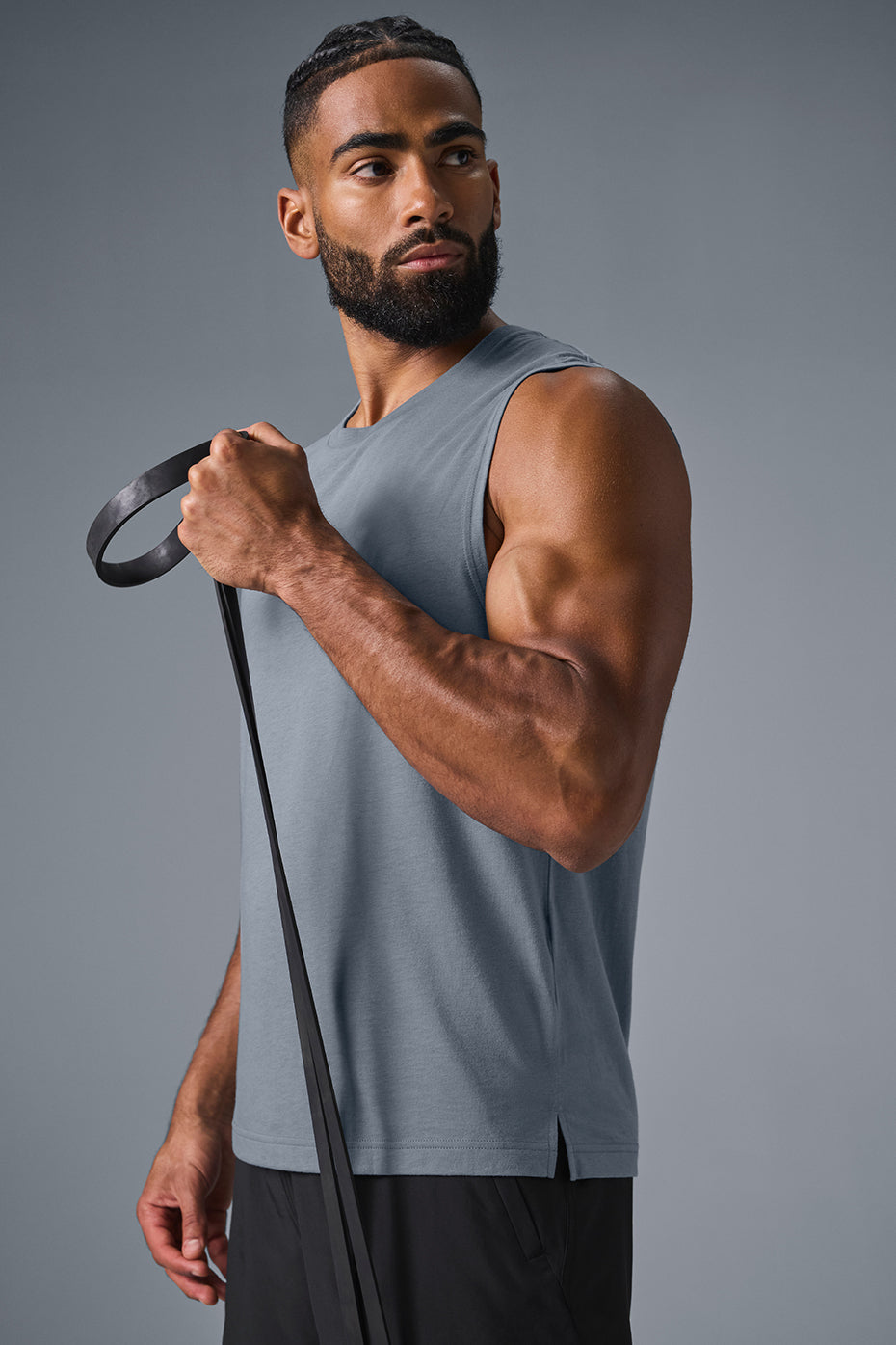 The Triumph Muscle Tank - Steel Grey — photo 3