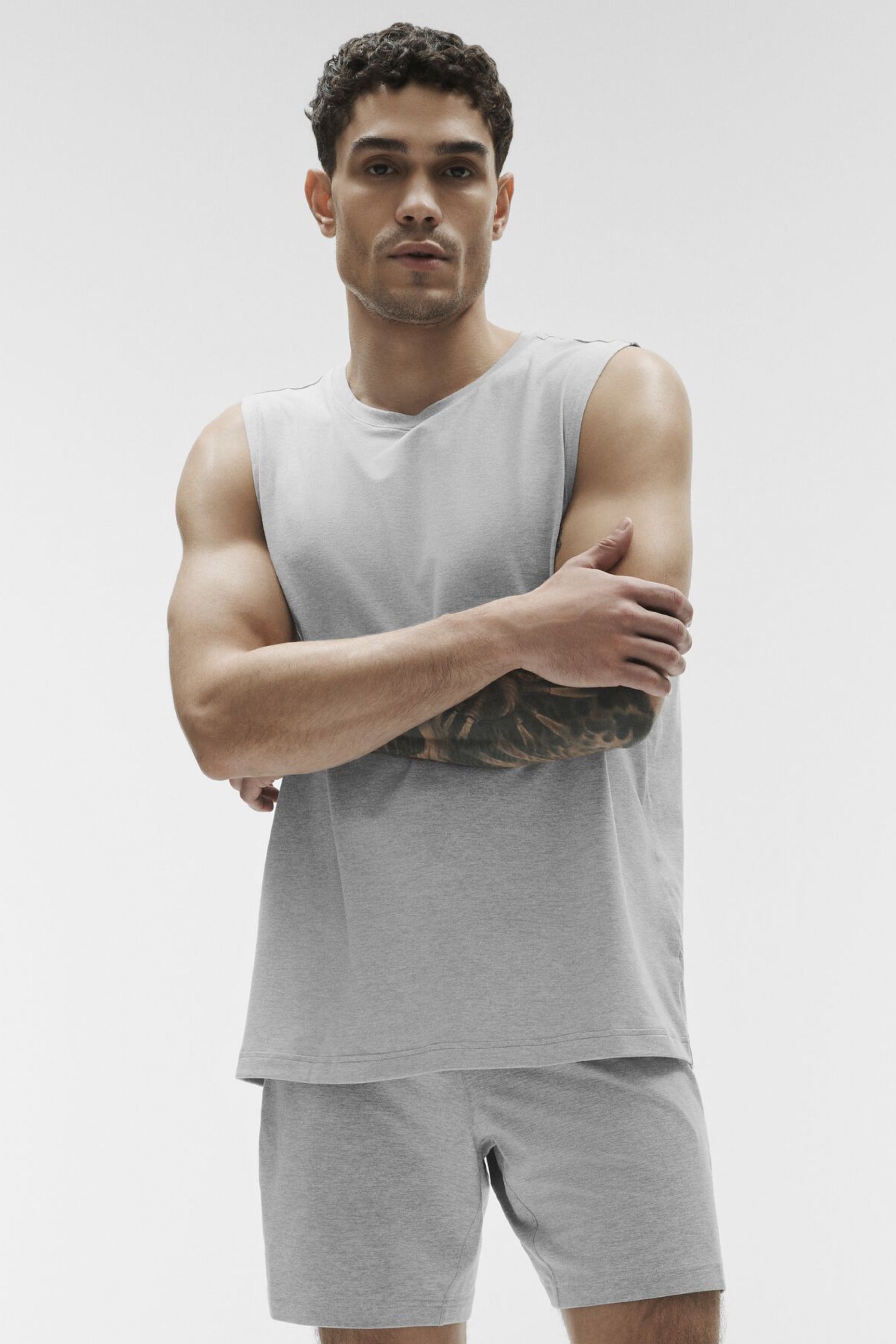 Conquer Muscle Tank - Athletic Heather Grey — photo 2