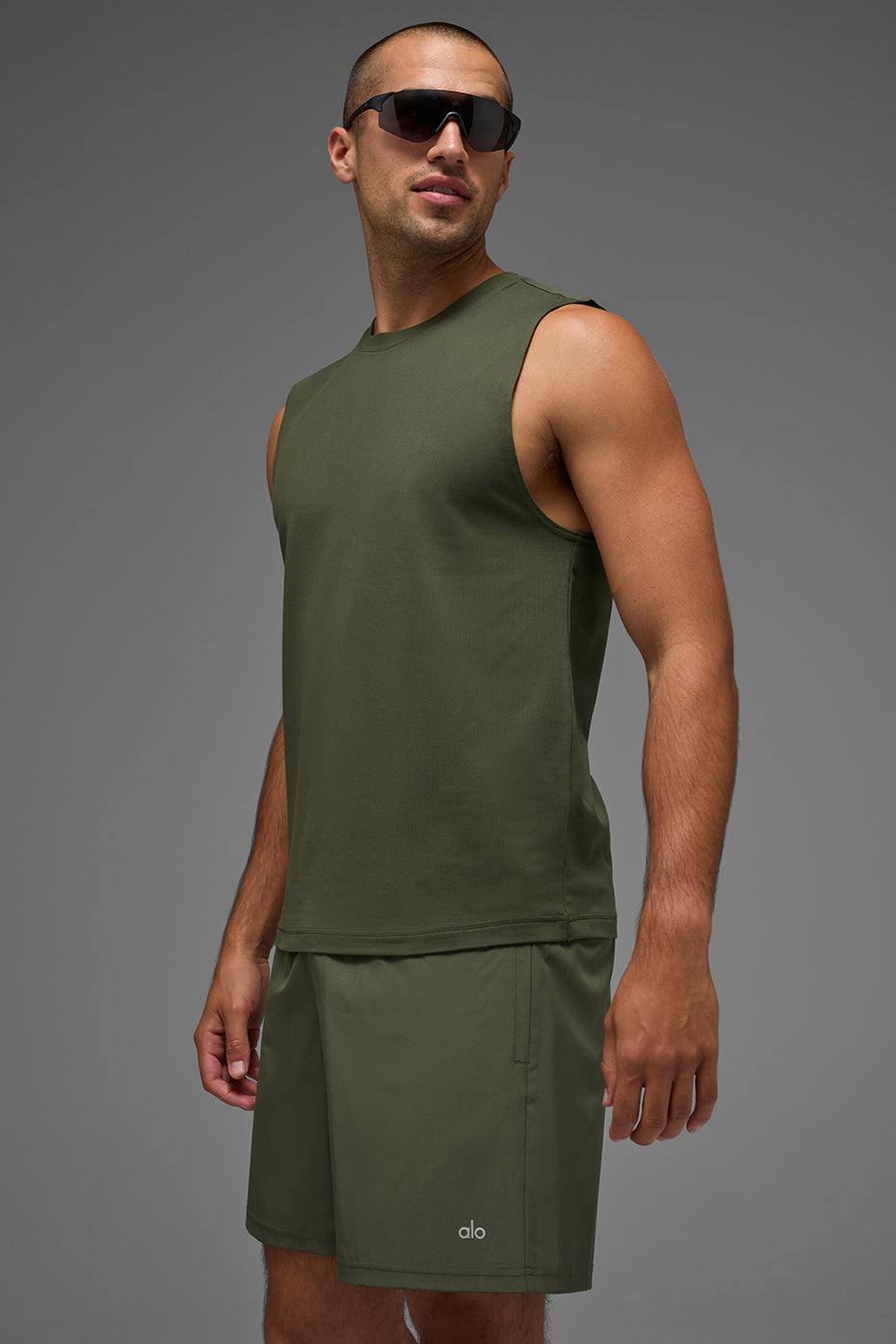 Conquer Muscle Tank - Green Olive — photo 4