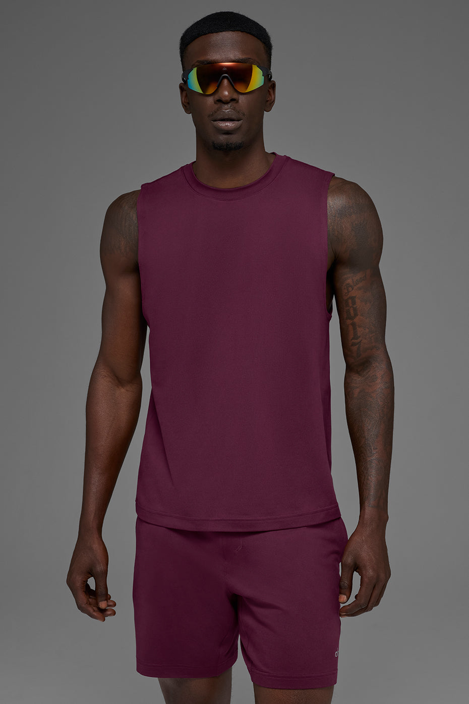 Conquer Muscle Tank - Burgundy — photo 2