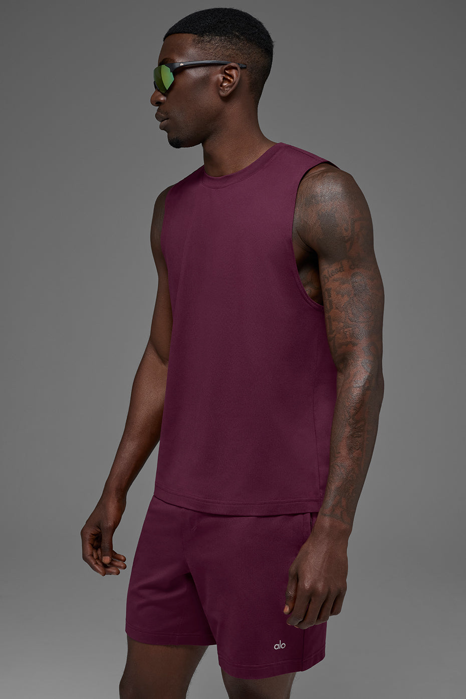 Conquer Muscle Tank - Burgundy — photo 4
