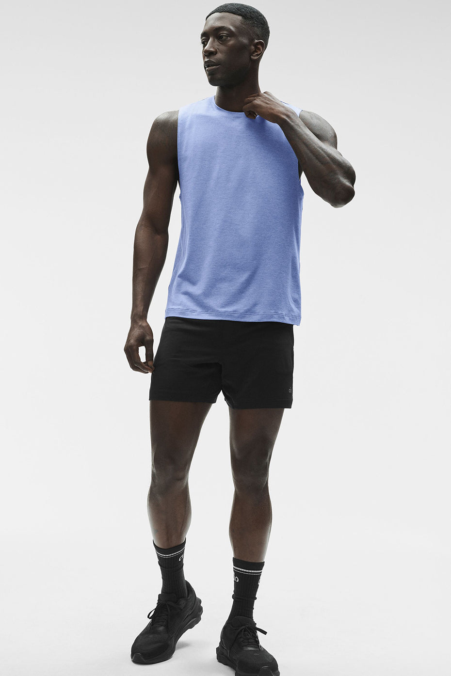 Conquer Muscle Tank - Provence Blue Heather — photo 4