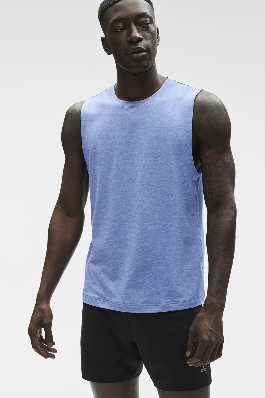 Conquer Muscle Tank - Provence Blue Heather — photo 1