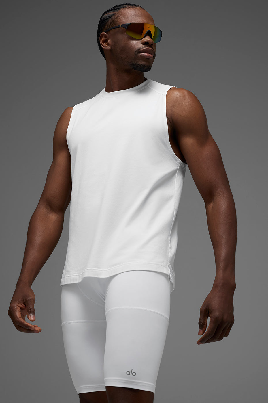 ALO Vapor Muscle Tank - White — photo 5
