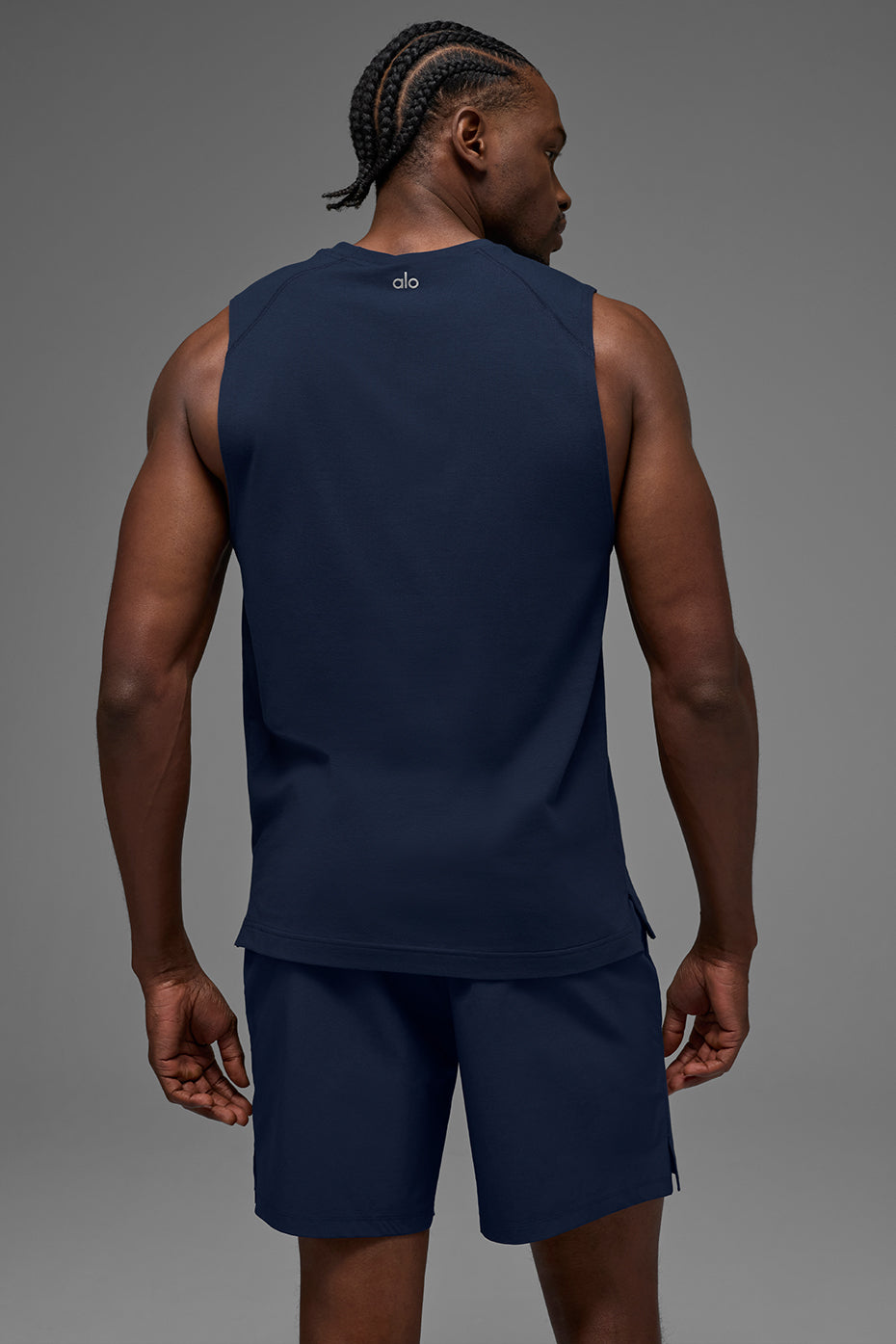 ALO Vapor Muscle Tank - Navy — photo 3