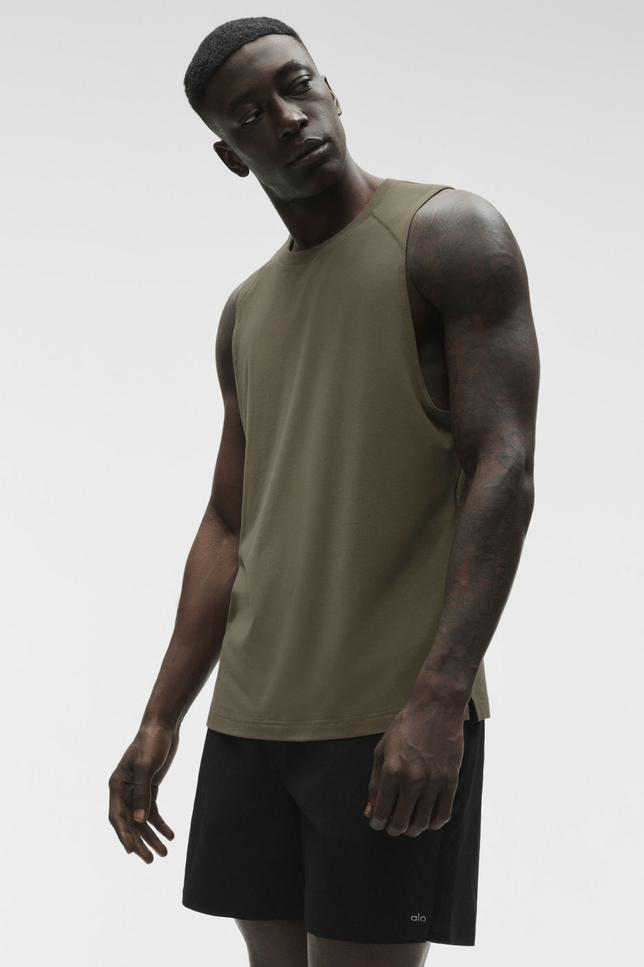 ALO Vapor Muscle Tank - Olive Tree — photo 4