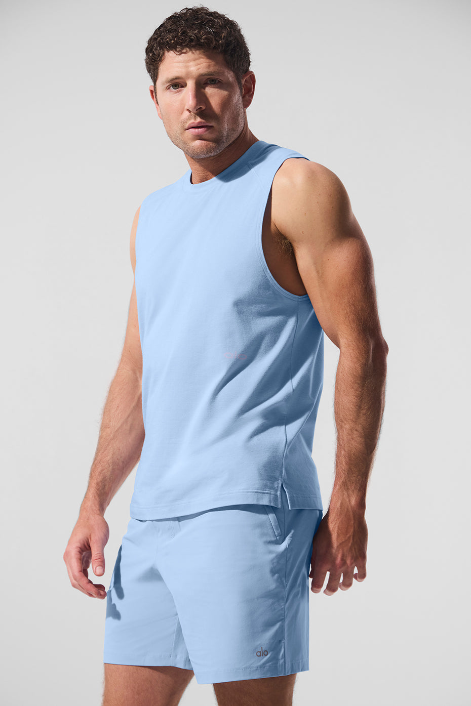 ALO Vapor Muscle Tank - Seashell Blue — photo 1