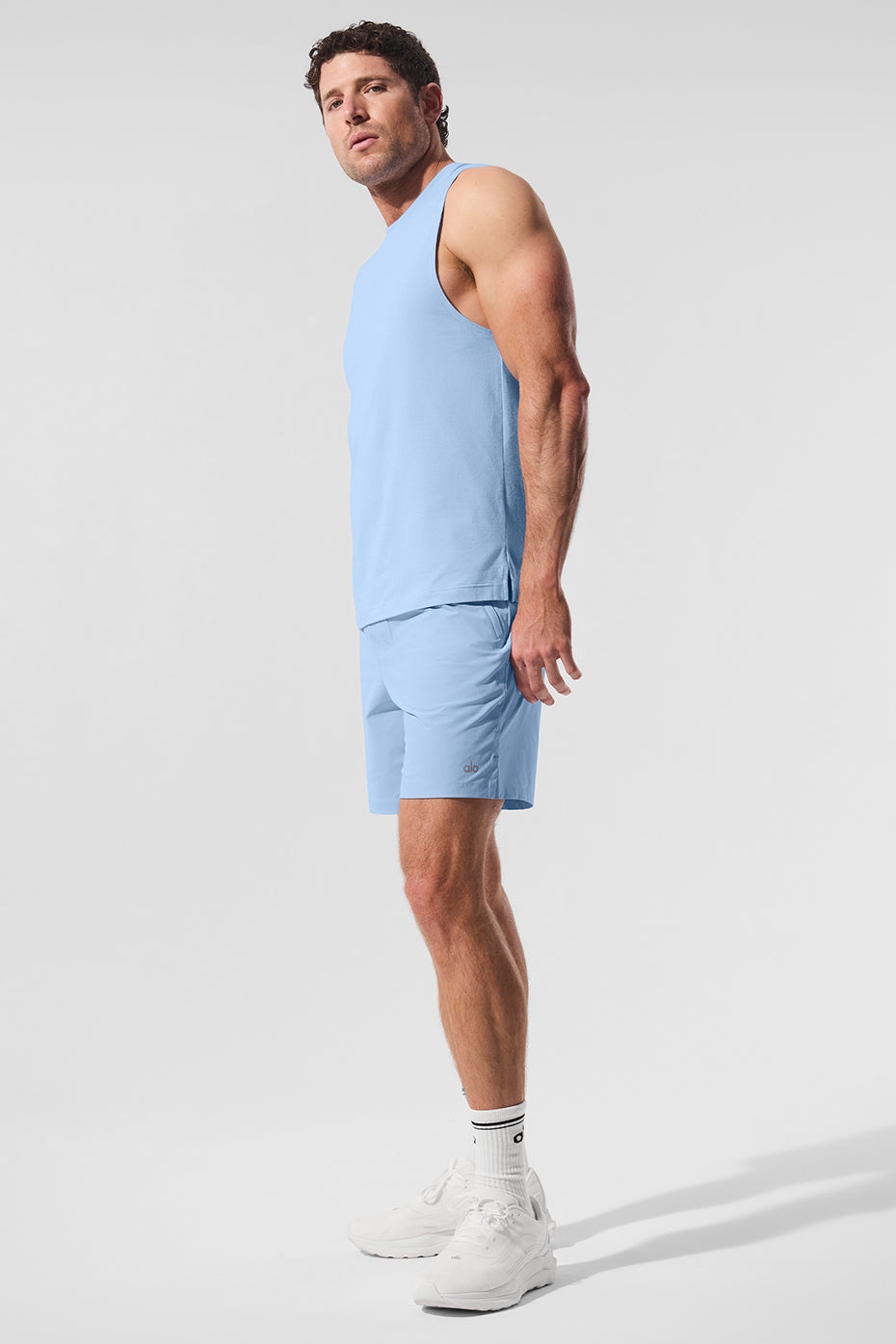 ALO Vapor Muscle Tank - Seashell Blue — photo 4