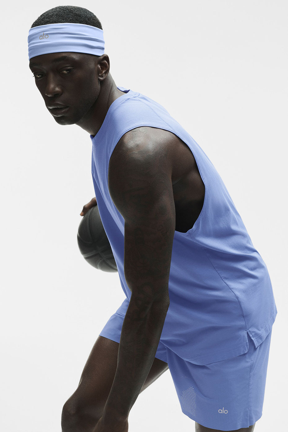 ALO Vapor Muscle Tank - Provence Blue — photo 4
