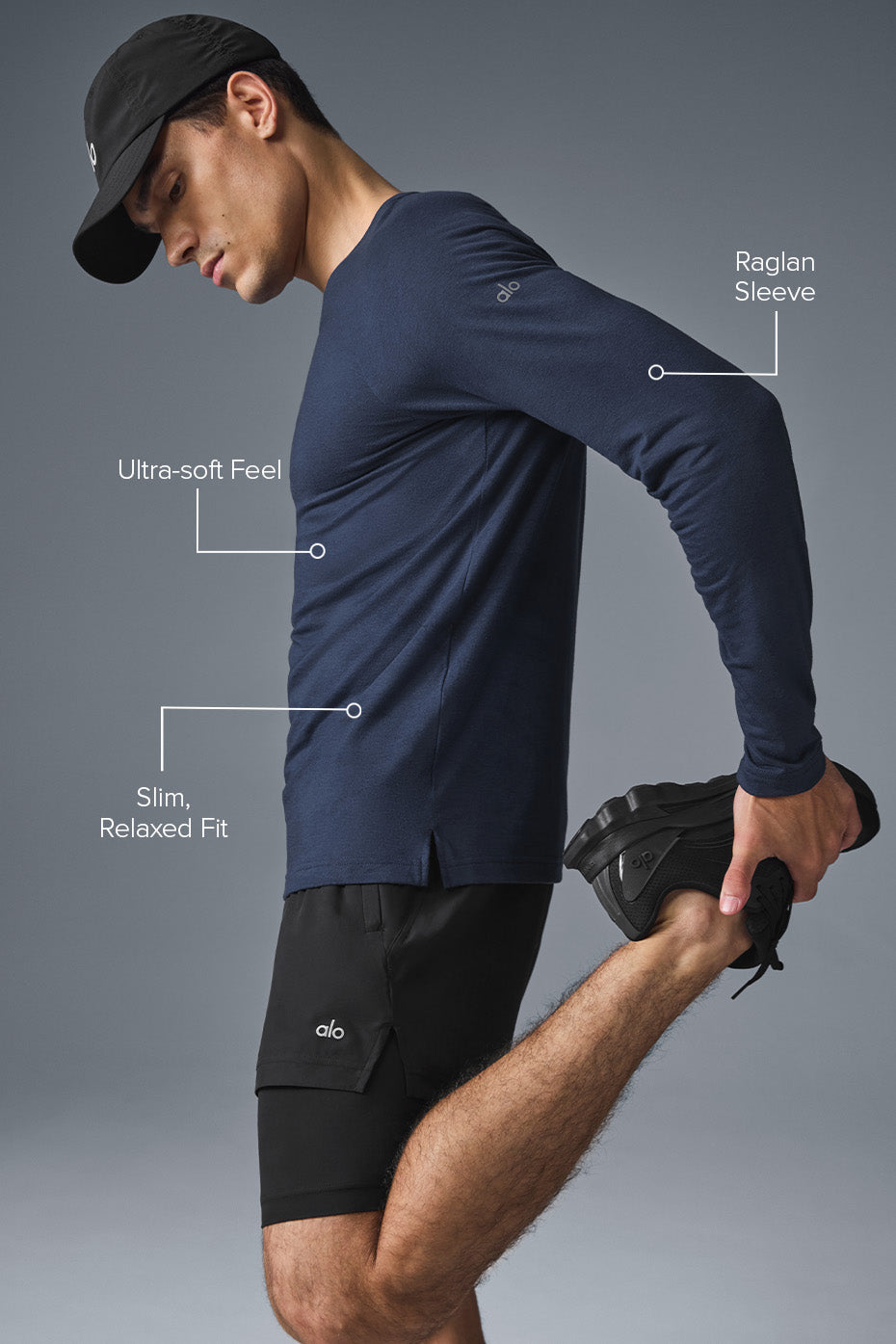 Triumph Long Sleeve Tee - Navy — photo 2