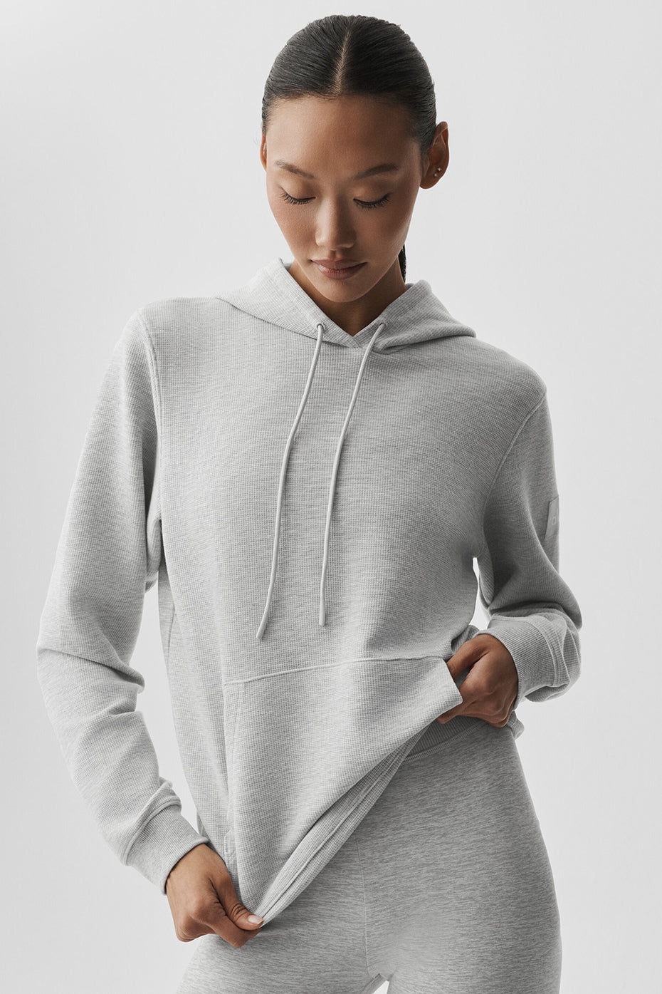 Micro Waffle Fast Break Hoodie - Athletic Heather Grey — photo 1