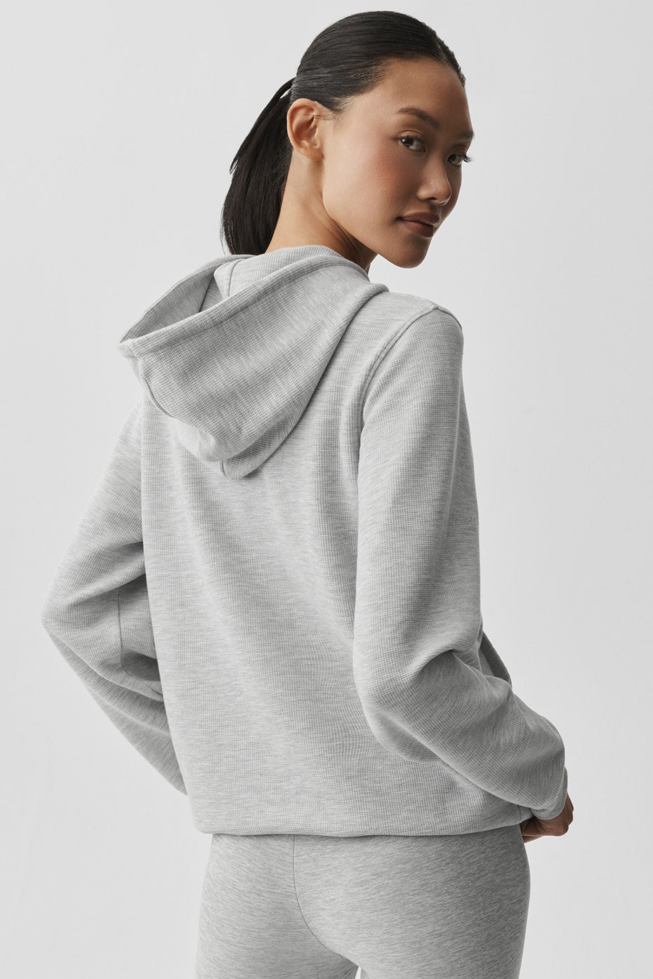 Micro Waffle Fast Break Hoodie - Athletic Heather Grey — photo 2