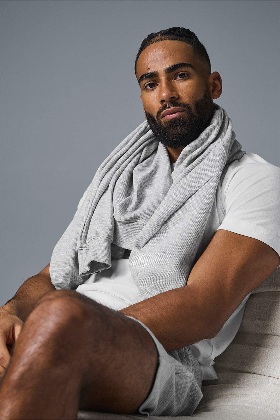 Micro Waffle Fast Break Hoodie - Athletic Heather Grey — photo 6