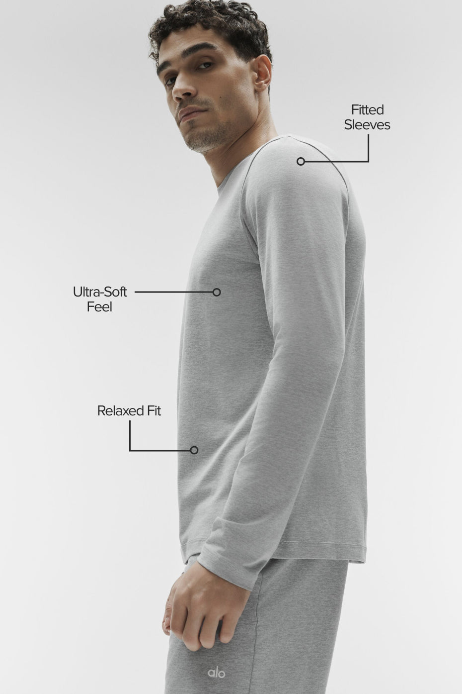 Conquer Reform Crewneck Long Sleeve - Athletic Heather Grey — photo 2
