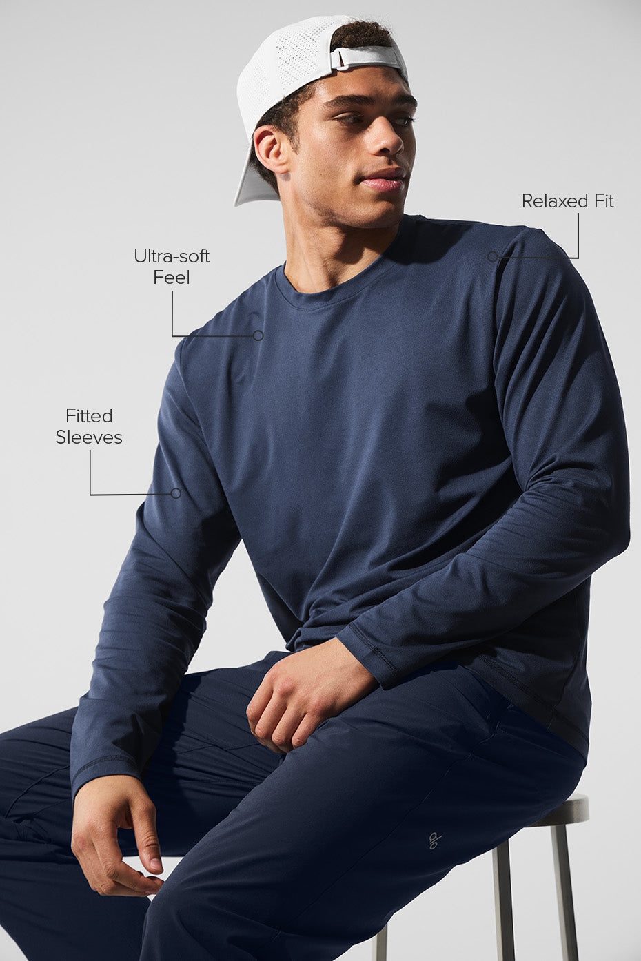Conquer Reform Crewneck Long Sleeve - Navy — photo 2