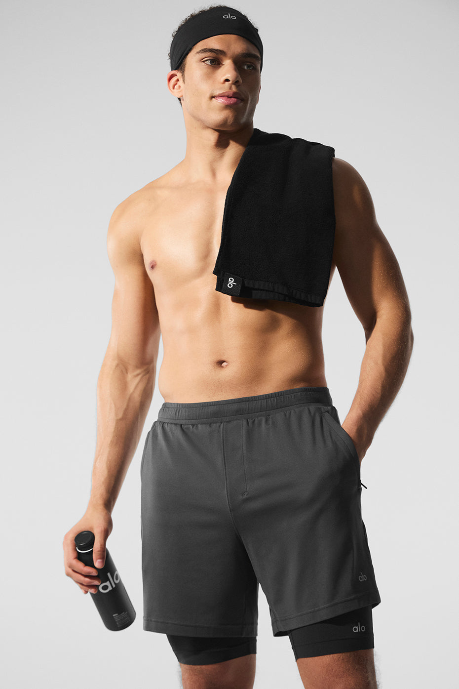 Conquer React 2-In-1 Performance Short - Anthracite/Black — photo 1