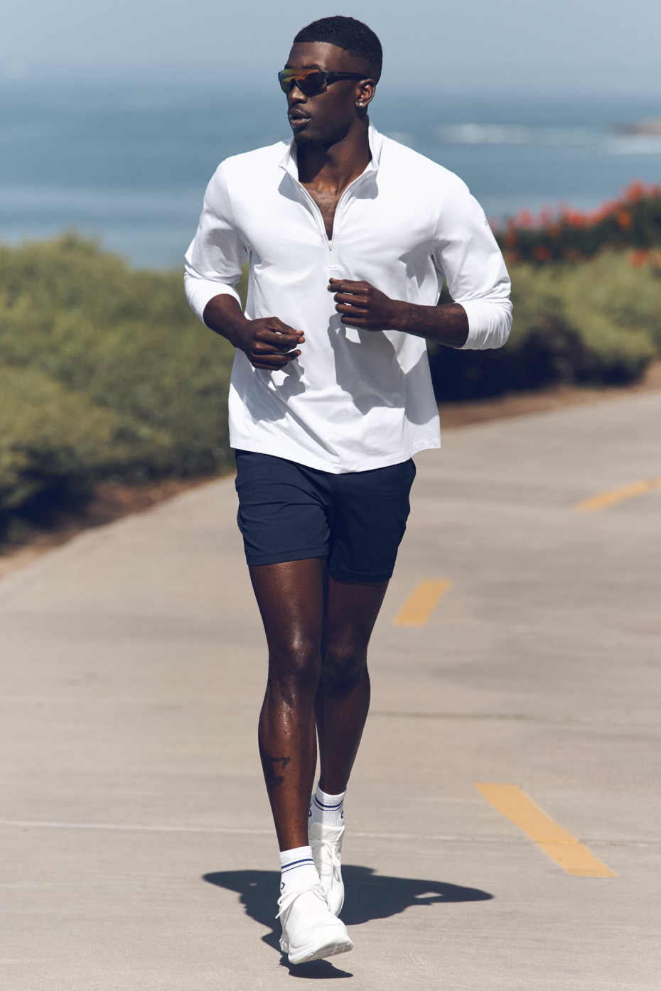 Conquer 1/4 Zip Reform Long Sleeve - White — photo 1