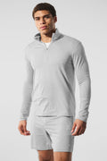 Conquer 1/4 Zip Reform Long Sleeve - Athletic Heather Grey — photo 3