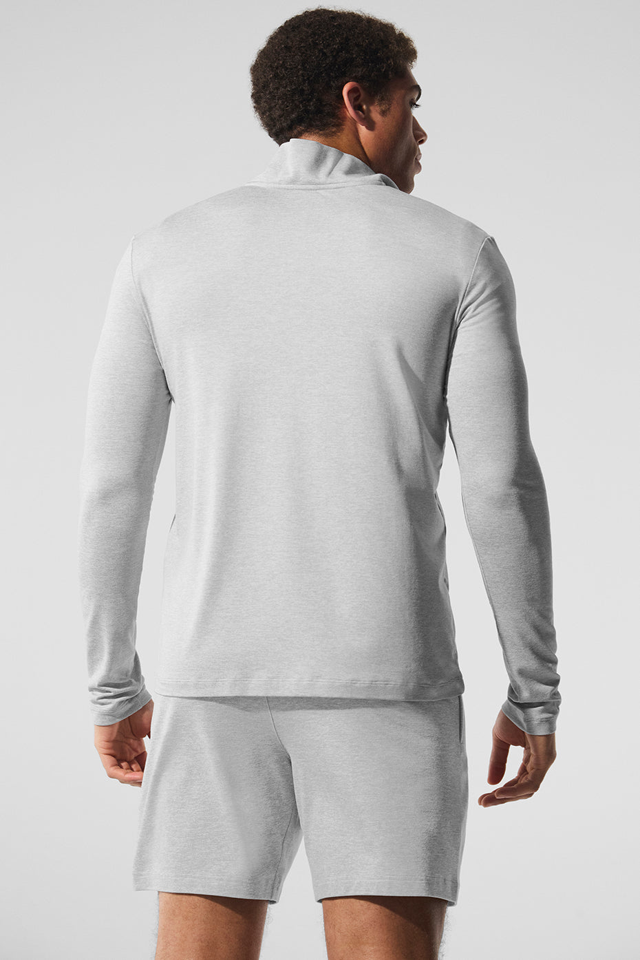 Conquer 1/4 Zip Reform Long Sleeve - Athletic Heather Grey — photo 4