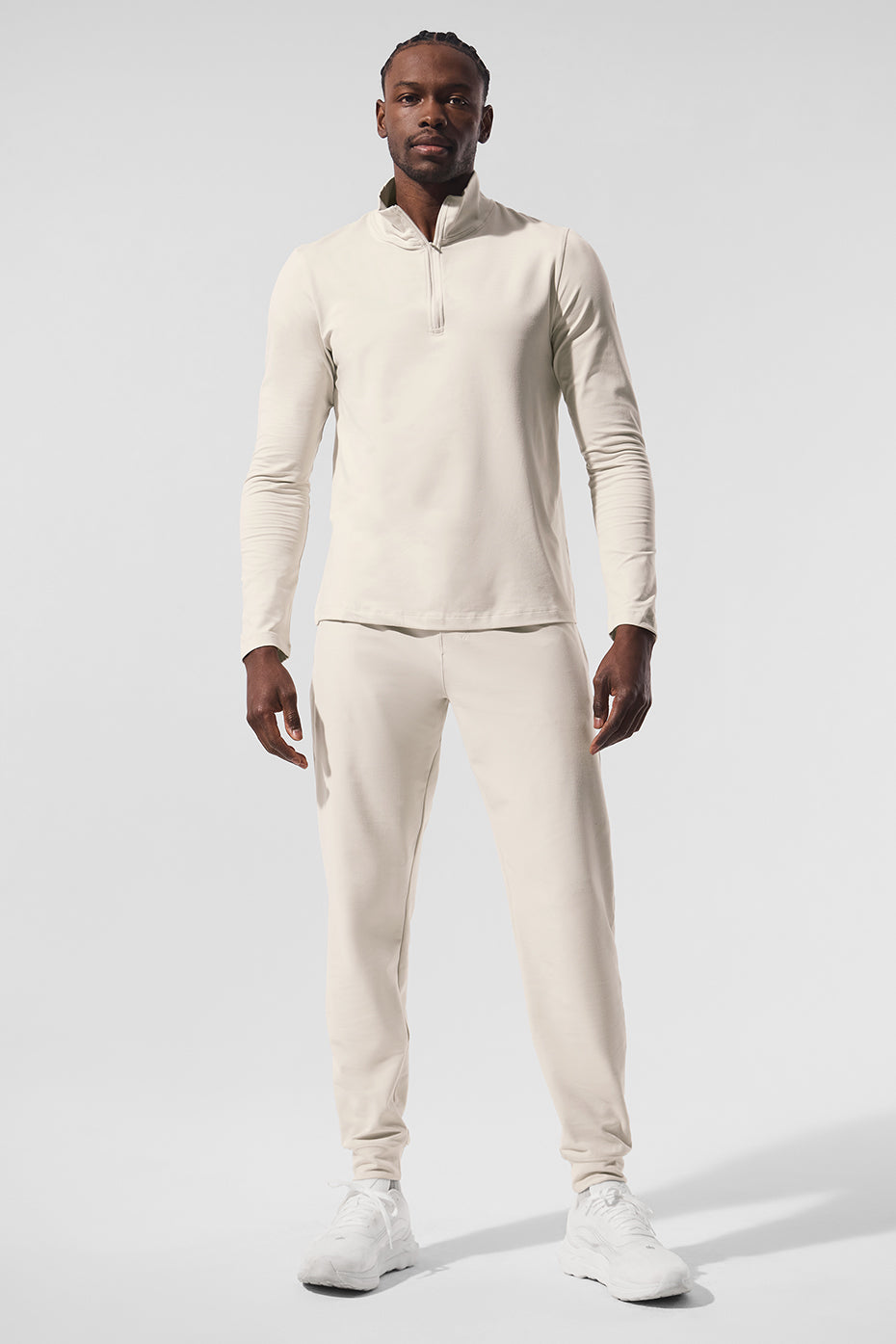Conquer 1/4 Zip Reform Long Sleeve - Bone — photo 3
