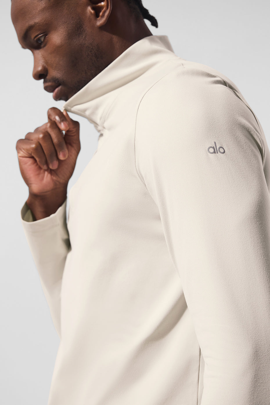 Conquer 1/4 Zip Reform Long Sleeve - Bone — photo 4