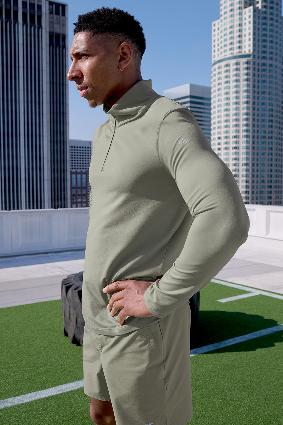 Conquer 1/4 Zip Reform Long Sleeve - Limestone — photo 6