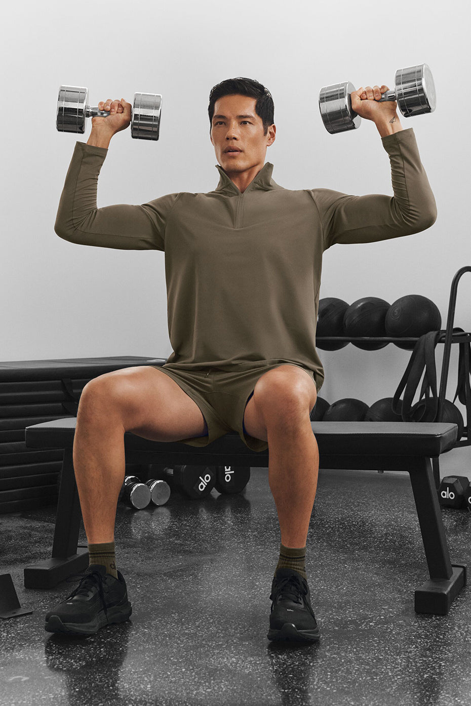 Conquer 1/4 Zip Reform Long Sleeve - Olive Tree — photo 1
