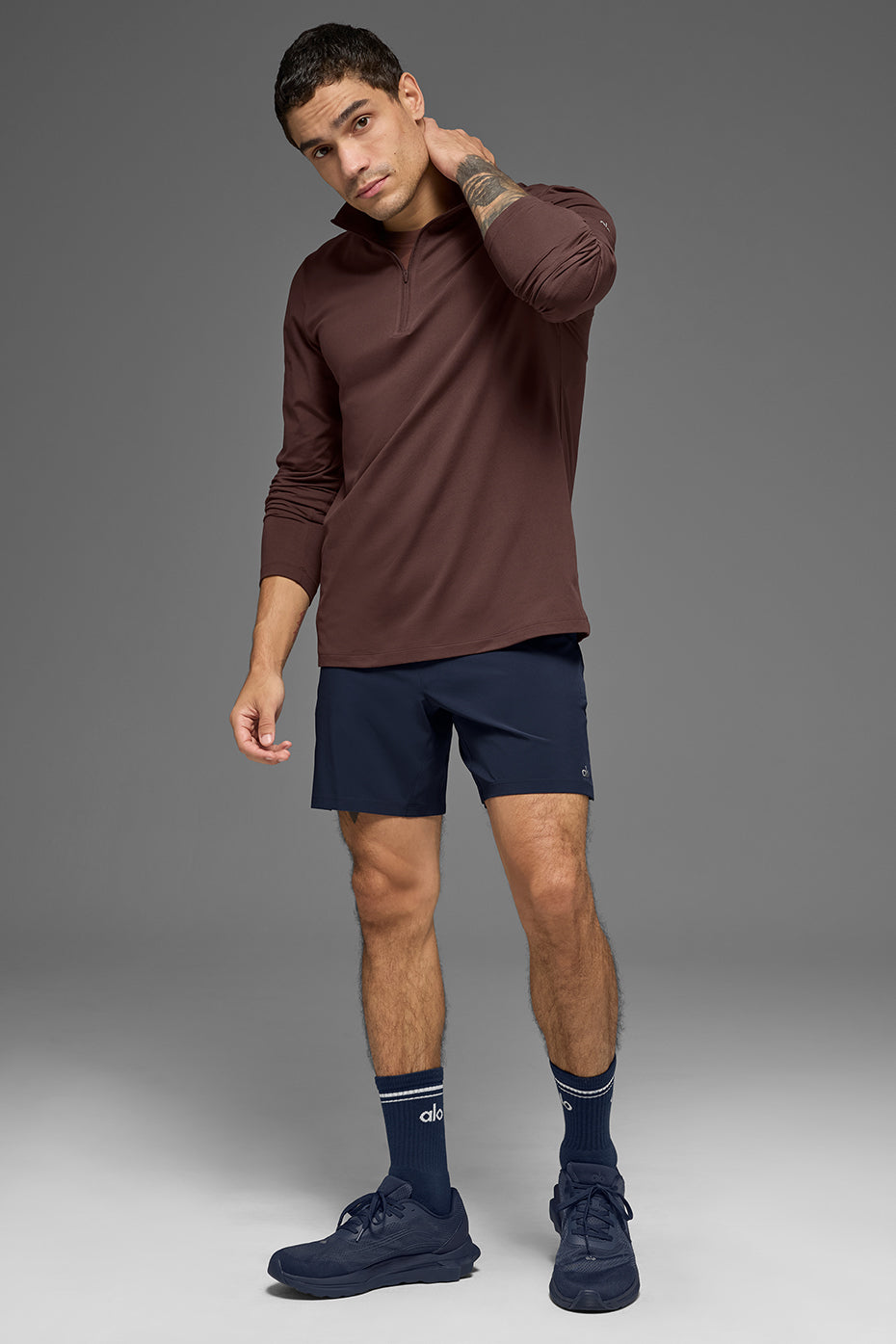 Conquer 1/4 Zip Reform Long Sleeve - Brownstone — photo 5
