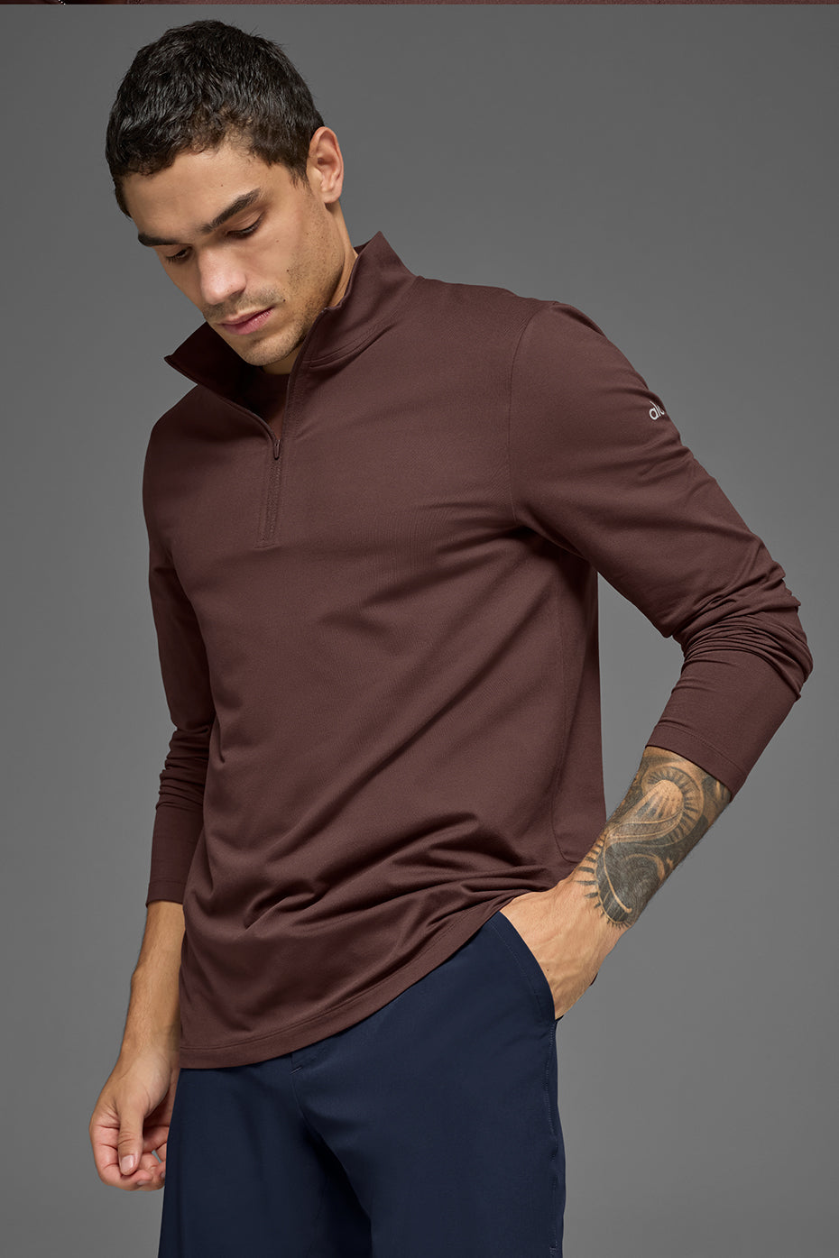 Conquer 1/4 Zip Reform Long Sleeve - Brownstone — photo 2
